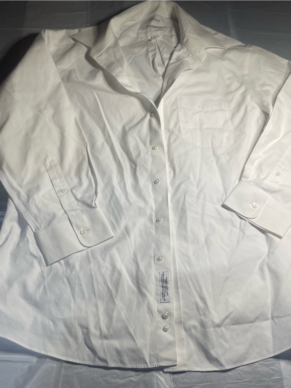 CREMIEUX Advance Generation Classic Fit Shirt Blue Size 17 1/2 33 Pima Cotton
